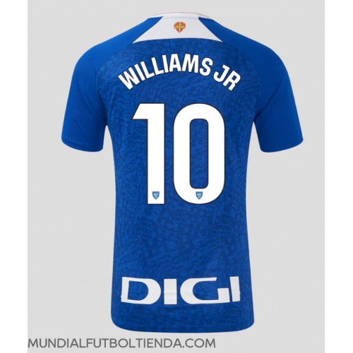 Camiseta Athletic Bilbao Nico Williams #10 Segunda Equipación Replica 2024-25 mangas cortas